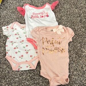 Bundle of three 0-3 month onesies